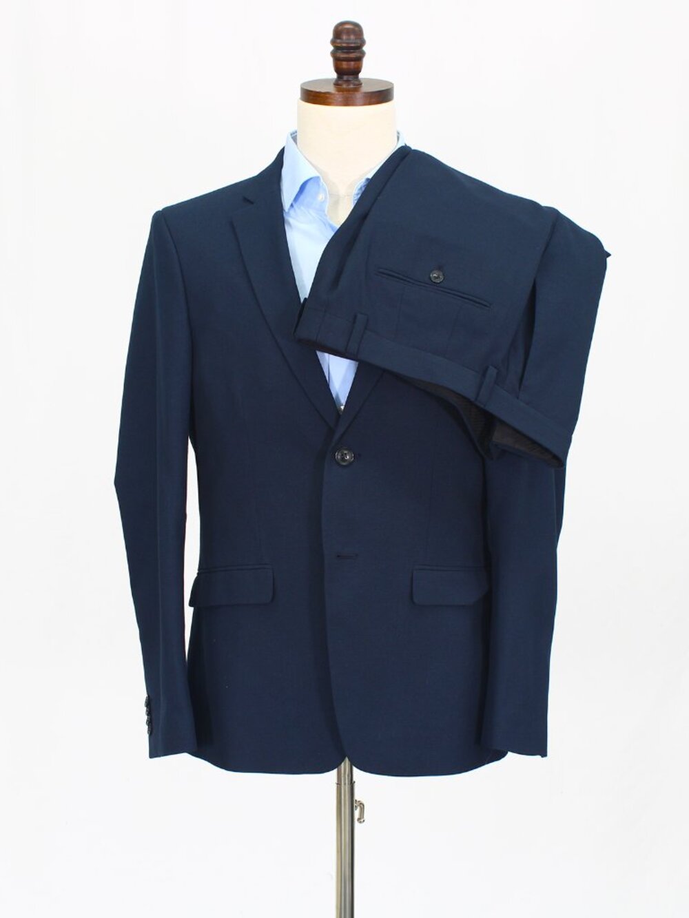 Topman 42R 32x31 Blue Full Suit 2-Button Solid R680